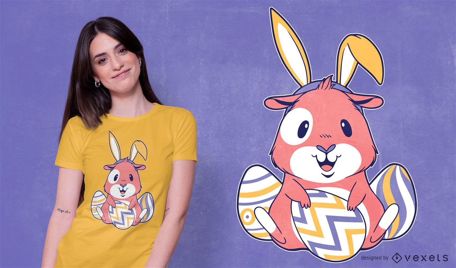 Easter Guinea Pig T-shirt Design