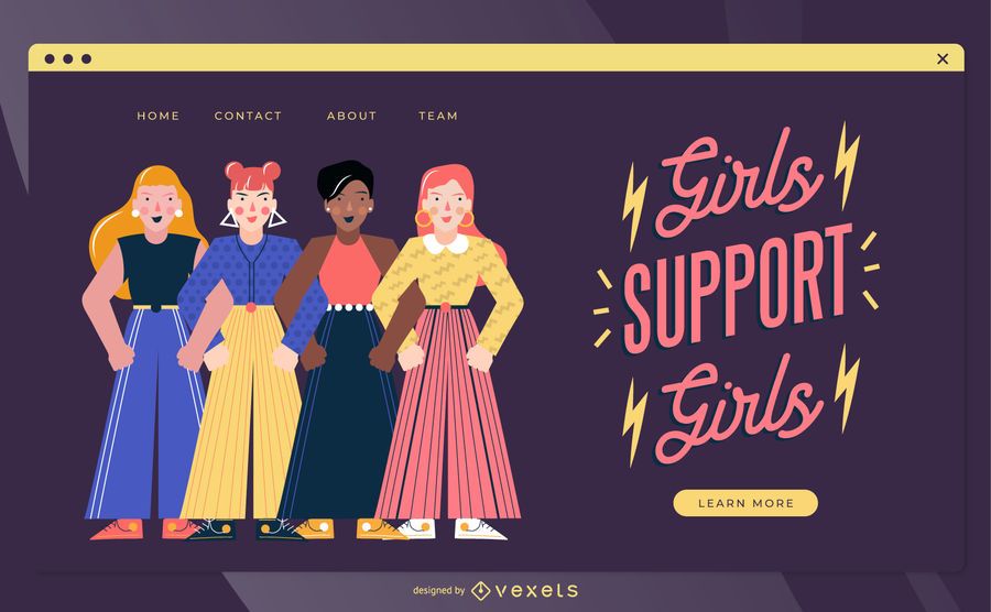 Women's day landing page design Women's day landing page design
