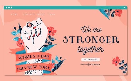 Women's day landing page template