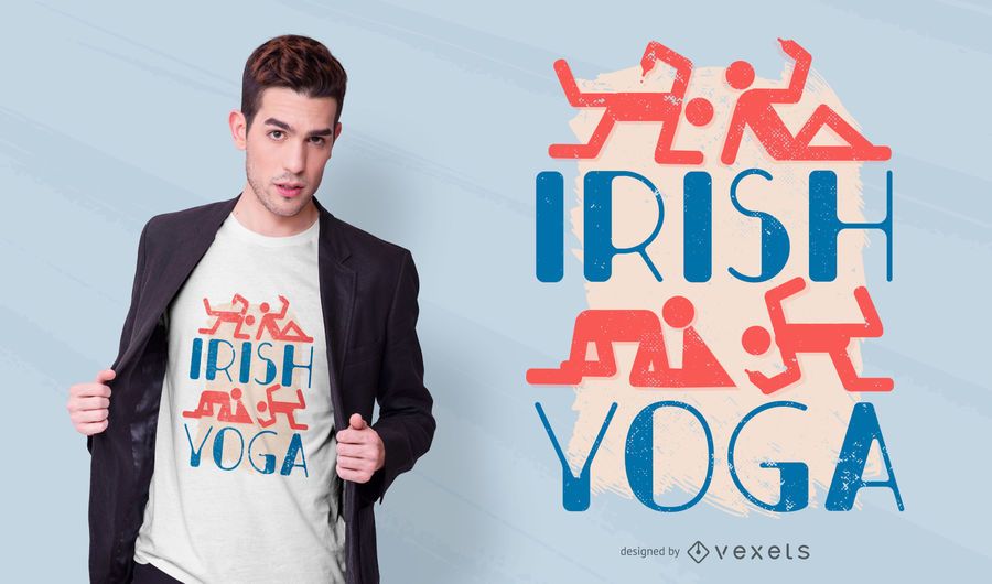 Irish yoga t-shirt design Irish yoga t-shirt design