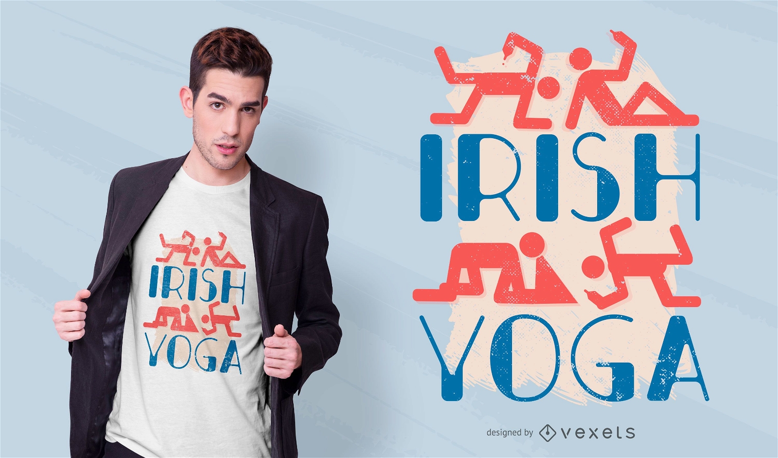 Diseño de camiseta de yoga irlandés