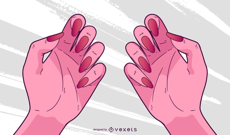 Woman Hands Fingernails Design Woman Hands Fingernails Design
