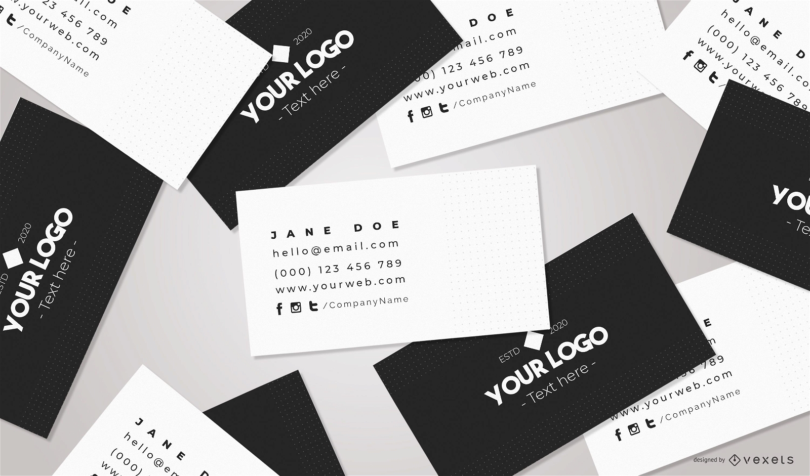 Business cards branding mockup composition