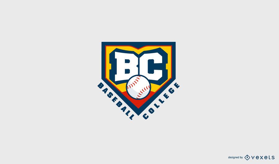 Baseball college logo template Baseball college logo template