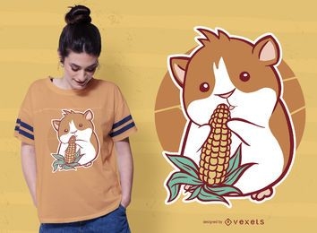 Design de camiseta de milho cobaia