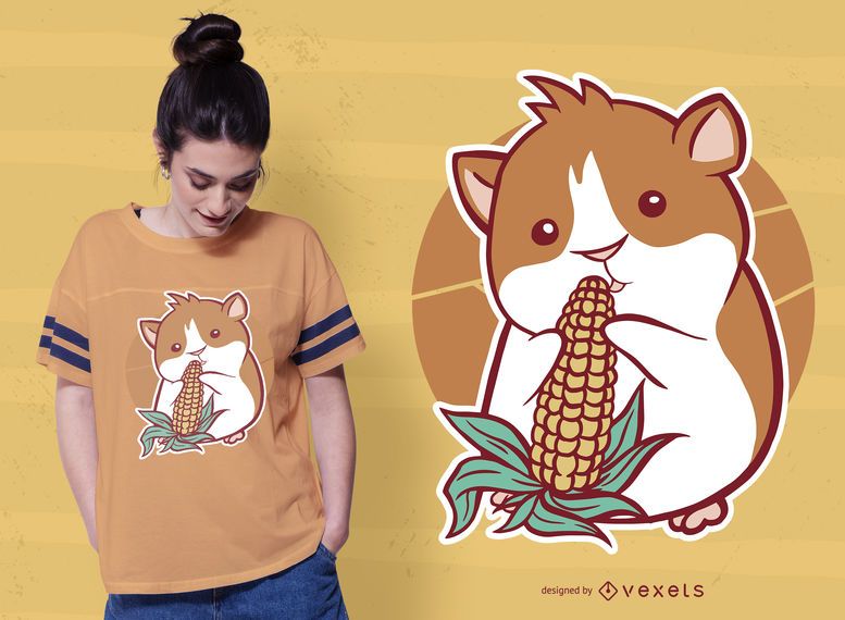 Guinea pig corn t-shirt design Guinea pig corn t-shirt design