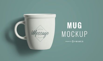 Maquete de caneca branca