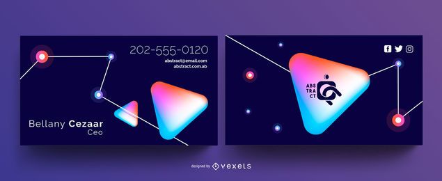 Abstract Technology Business Card Template Abstract Technology Business Card Template