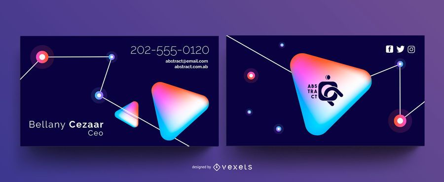 Abstract Technology Business Card Template Abstract Technology Business Card Template
