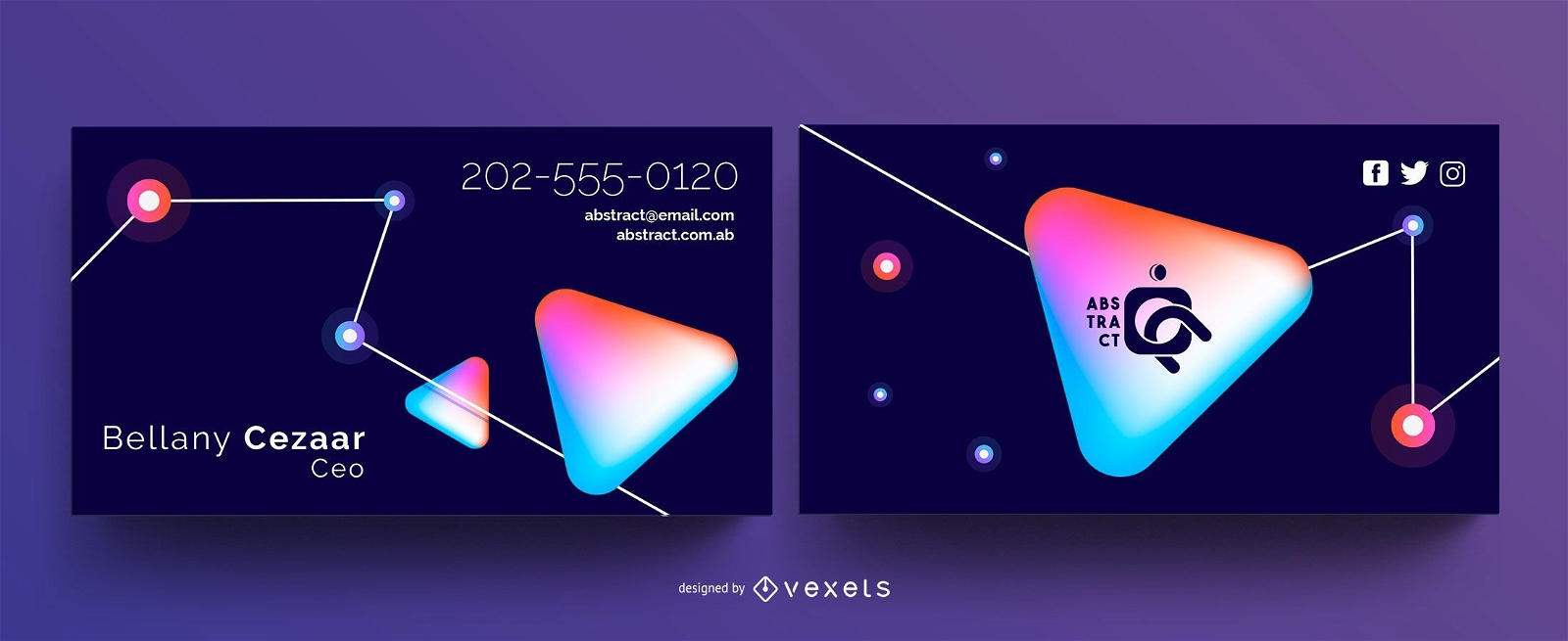 Abstract Technology Business Card Template