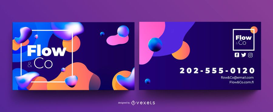Abstract Flow Business Card Template Abstract Flow Business Card Template