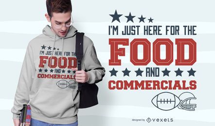 Design de camiseta com citações de futebol