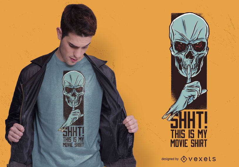 Skull Movie T-shirt Design Skull Movie T-shirt Design