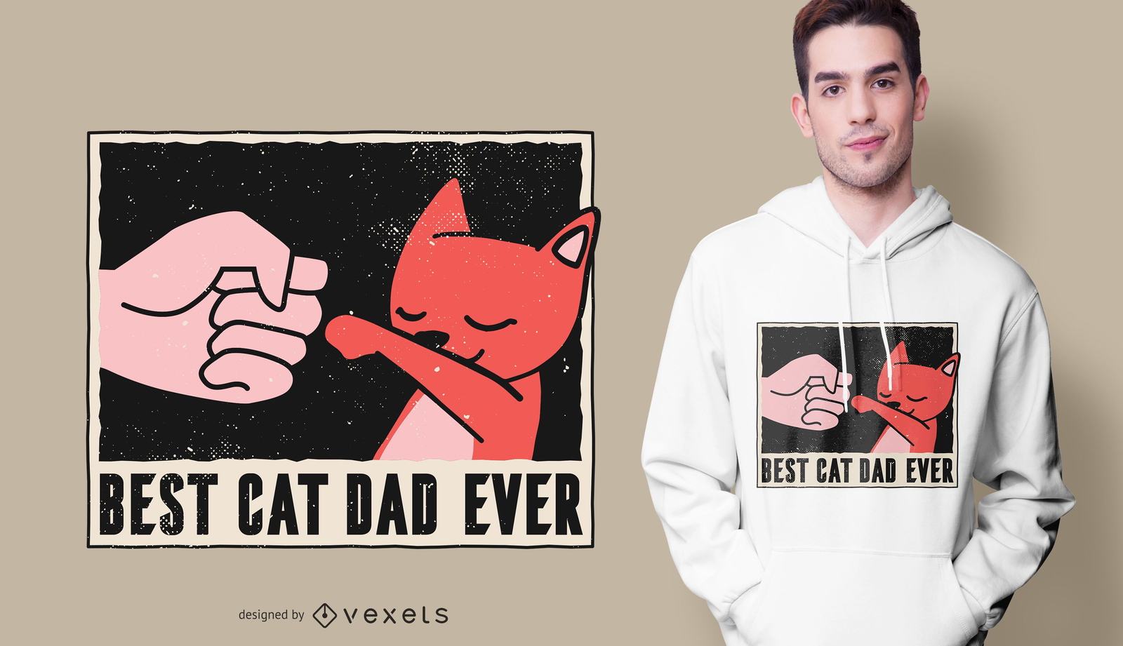 Best Cat Dad Ever T-shirt Design