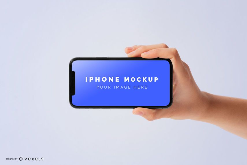 Mão segurando o modelo de iphone Mão segurando o modelo de iphone