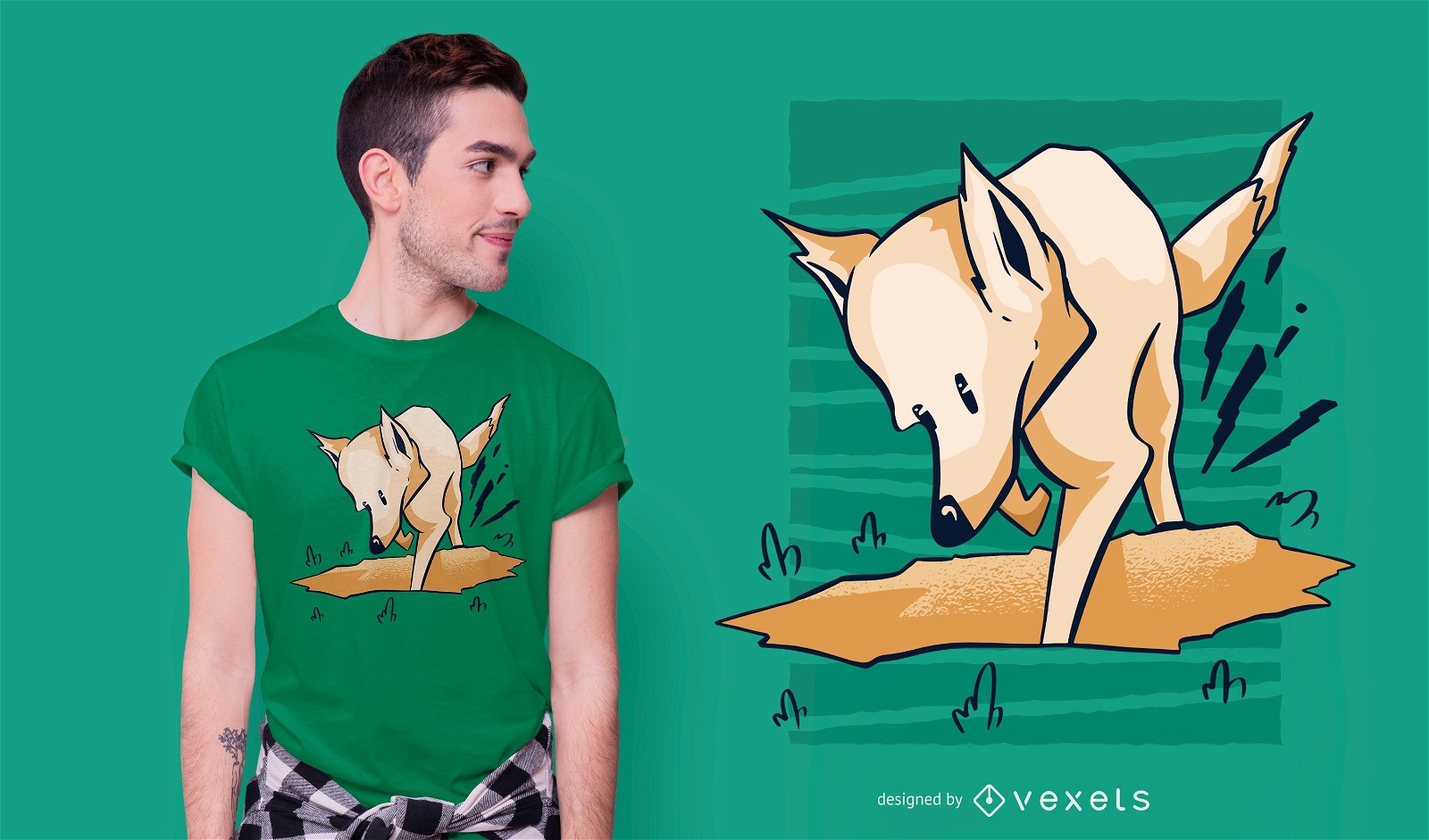 Digging Dog T-shirt Design