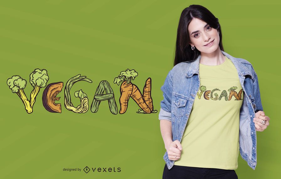 Diseño de camiseta de verduras veganas Diseño de camiseta de verduras veganas