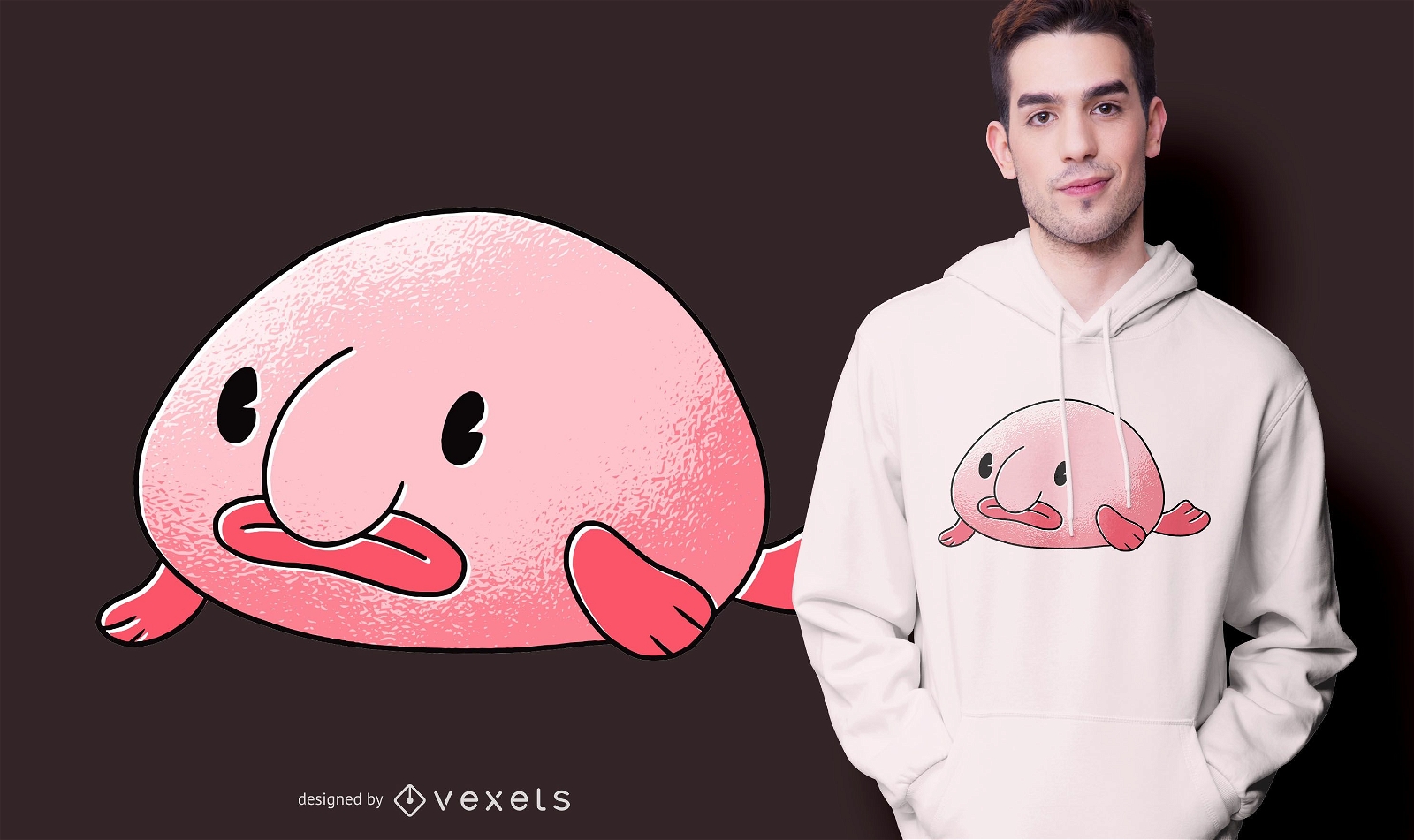 Blobfish Animal T-shirt Design