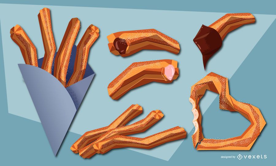 Churros flat set Churros flat set