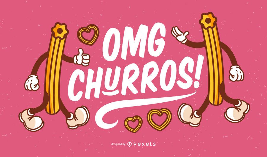 Omg churros cute lettering Omg churros cute lettering