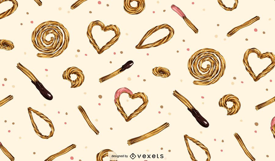 Churros pattern design Churros pattern design