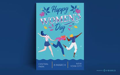 Modelo de cartaz feliz dia da mulher Modelo de cartaz feliz dia da mulher