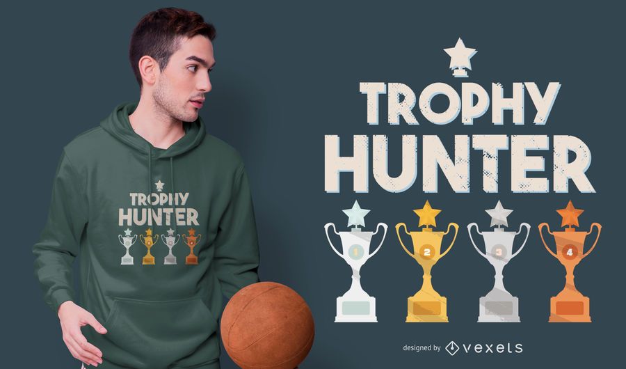 Design de t-shirt de caçador de troféus Design de t-shirt de caçador de troféus