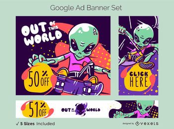 Alien Sale Google Ad Banner Set Alien Sale Google Ad Banner Set