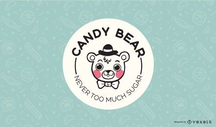 Modelo de design de logotipo Candy Bear
