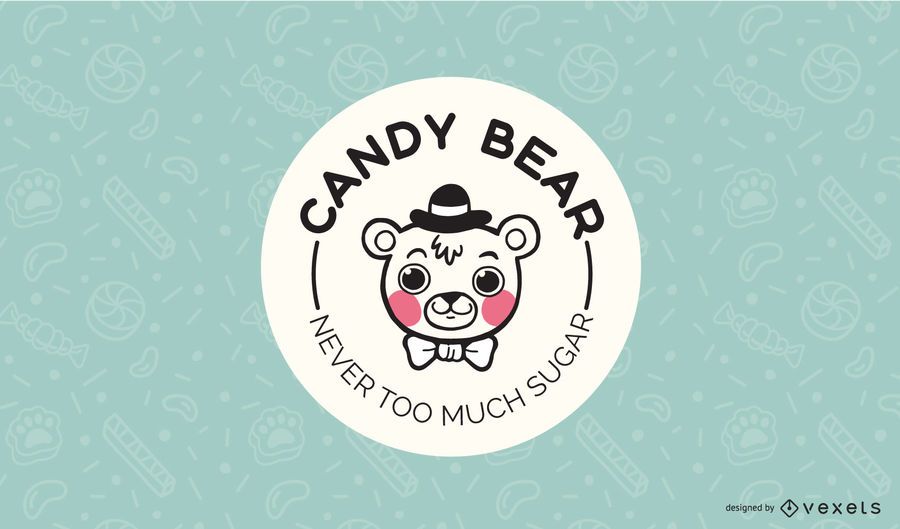 Candy Bear Logo Design Template Candy Bear Logo Design Template