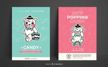 Pacote de pôsteres Candy Bear