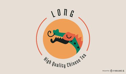 Chinesisches Tee-Konzept-Logo-Design