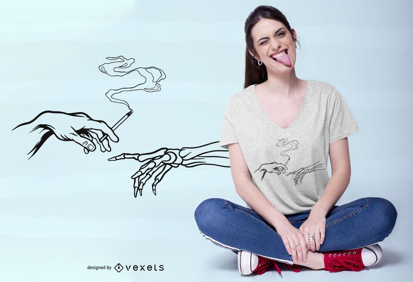 God Hand Smoke T-shirt Design God Hand Smoke T-shirt Design