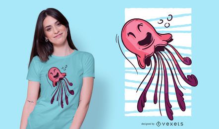 Smiling jellyfish t-shirt design Smiling jellyfish t-shirt design