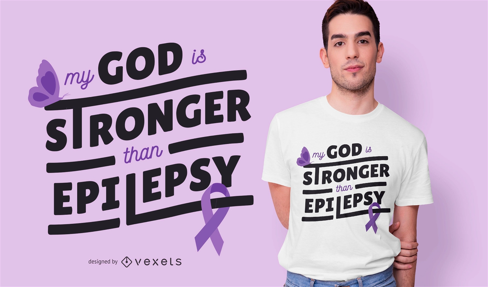 Design de camiseta com citações para epilepsia