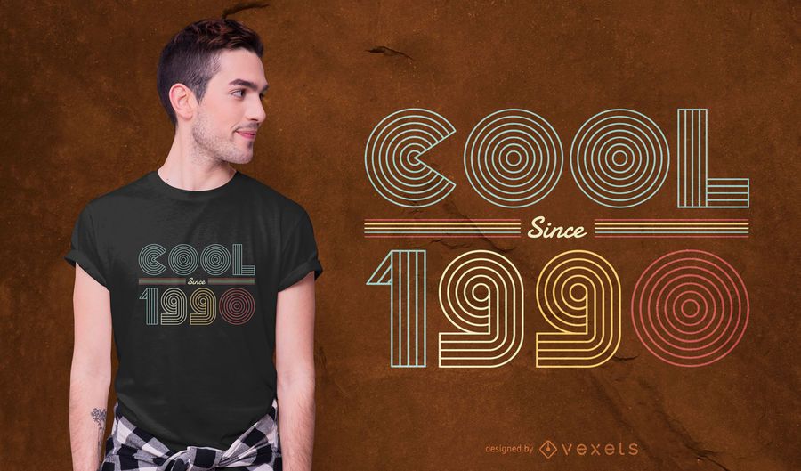 Diseño de camiseta Cool Since 1990 Diseño de camiseta Cool Since 1990