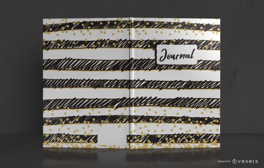 Doodle Stripes Journal Cover Design Doodle Stripes Journal Cover Design