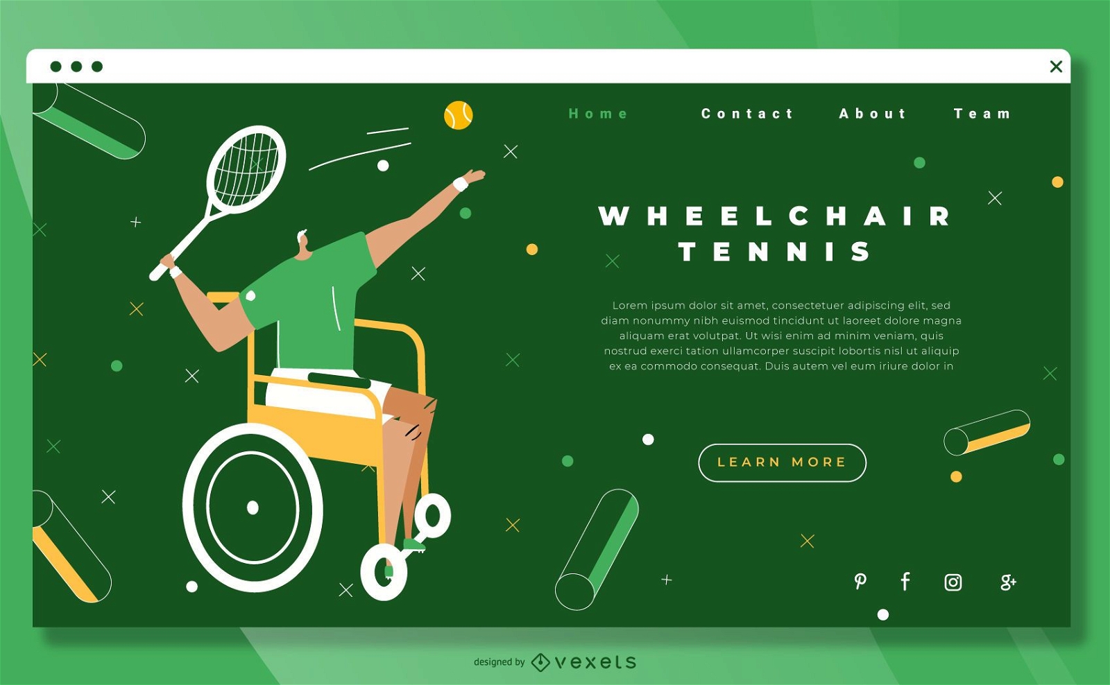 Rollstuhl Tennis Landing Page