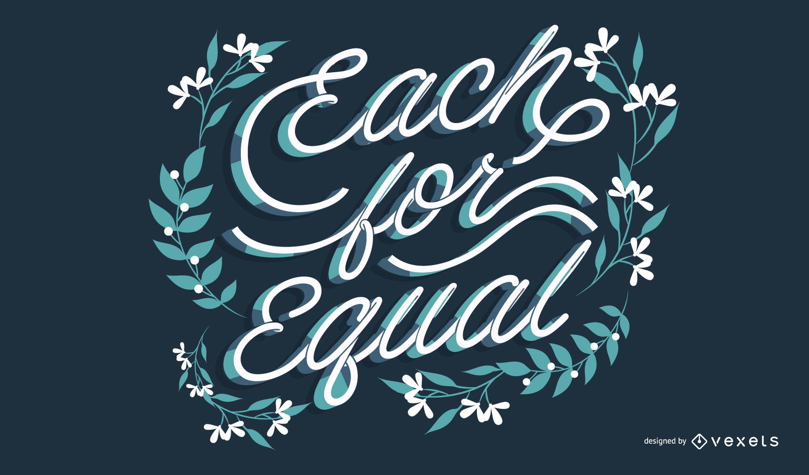 Each for equal lettering design