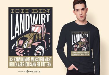 Diseño de camiseta alemana agrícola Diseño de camiseta alemana agrícola