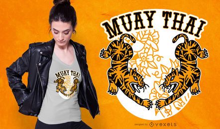 Diseño de camiseta Muay Thai Tigers