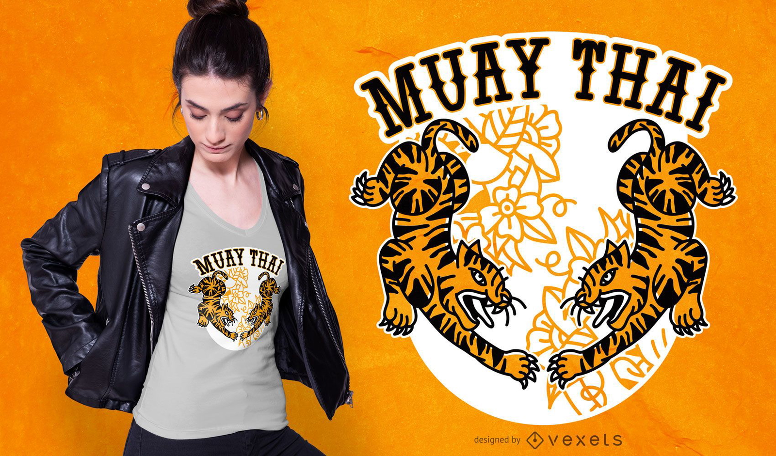 Muay Thai Tigers T-Shirt Design