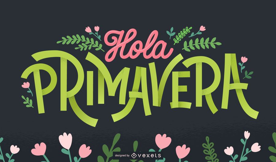 Welcome Spring spanish lettering Welcome Spring spanish lettering