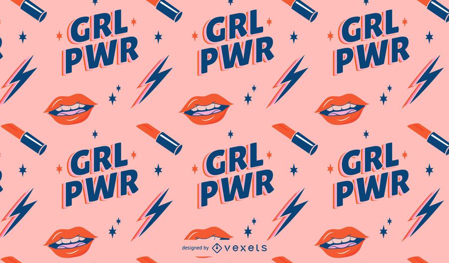 Grl power women's day pattern Grl power women's day pattern