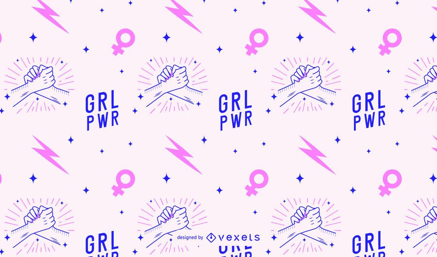 Padrão do dia da mulher grl pwr Padrão do dia da mulher grl pwr