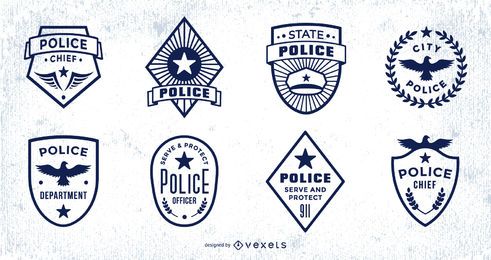 Pacote de design do emblema da polícia