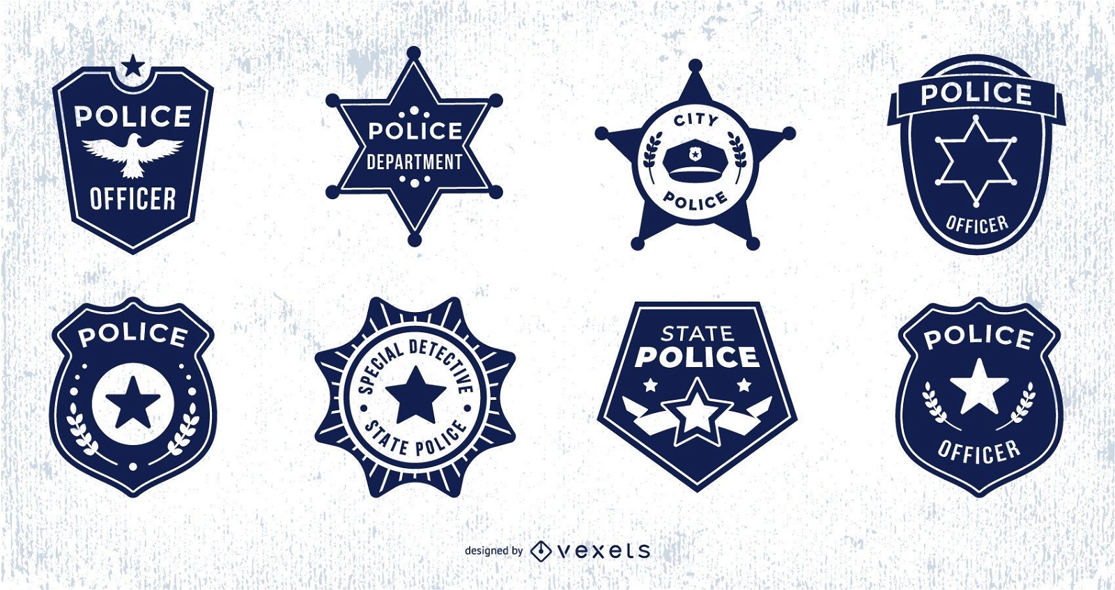 Pacote de design do emblema da polícia
