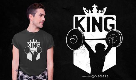 Diseño de camiseta king de levantamiento de pesas Diseño de camiseta king de levantamiento de pesas