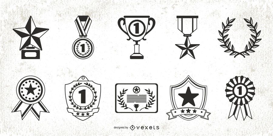 Flat Stroke Award Elements Pack Flat Stroke Award Elements Pack