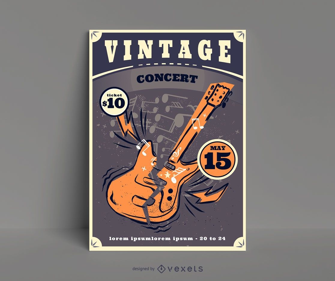 Vintage Rock Concert Poster Design